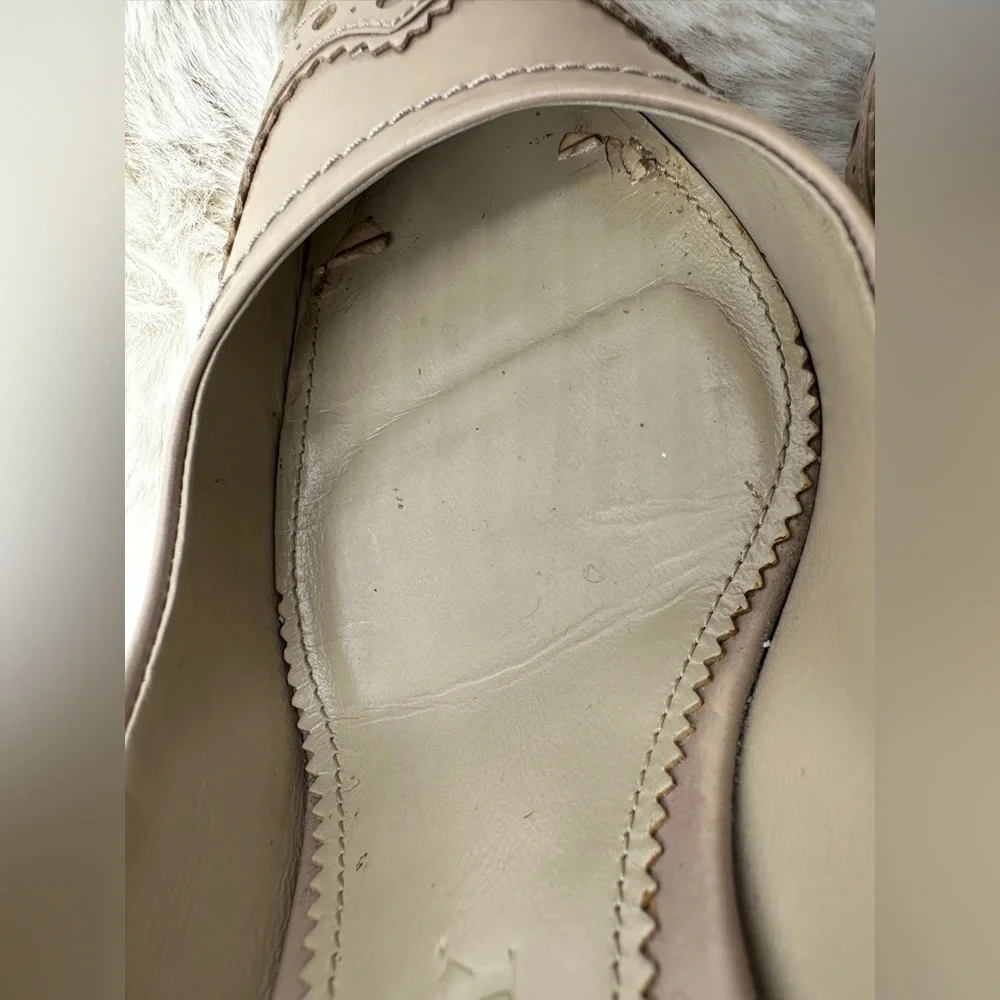 Burberry Leather Nude Pointed Toe Heels 40 US 10‎ - Picture 12 of 13